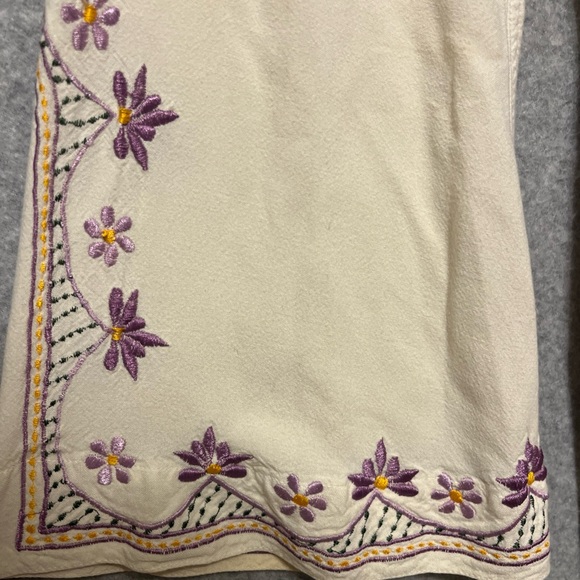 Vtg Pyramid Collection Floral M Embroidered Tunic Top Mexican Peasant Boho Y2K - Picture 6 of 9